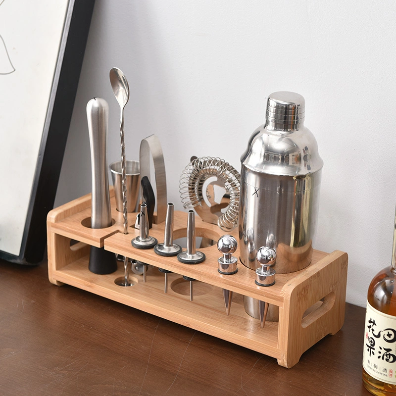 Aveco Bar Beverage Bartending Tool Barware Wooden Bamboo Shaker Rack Snow Gram Cup Storage Base Wholesale/Supplier