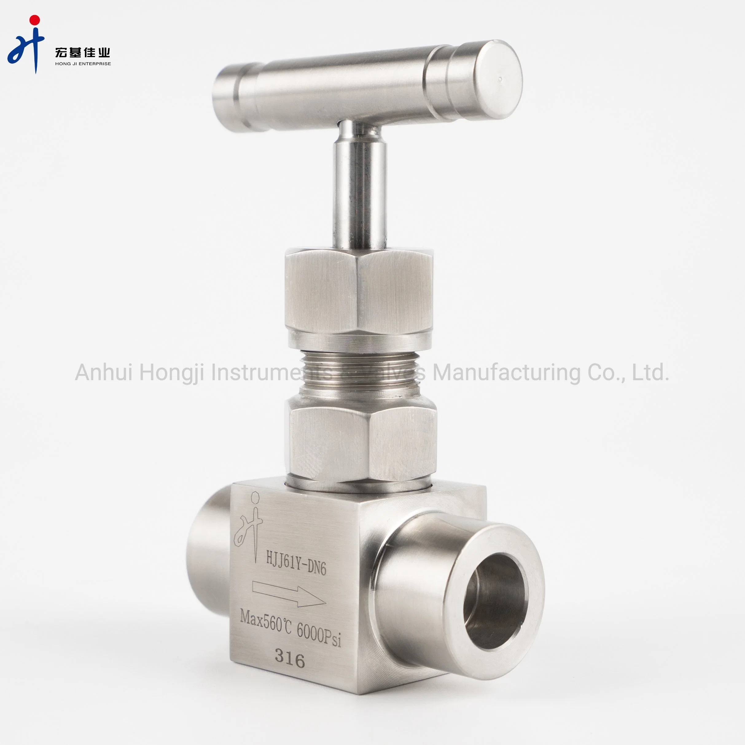 SS316 High-Pressure Stainless Steel Needle Valve Socket Welding End for Power Plant