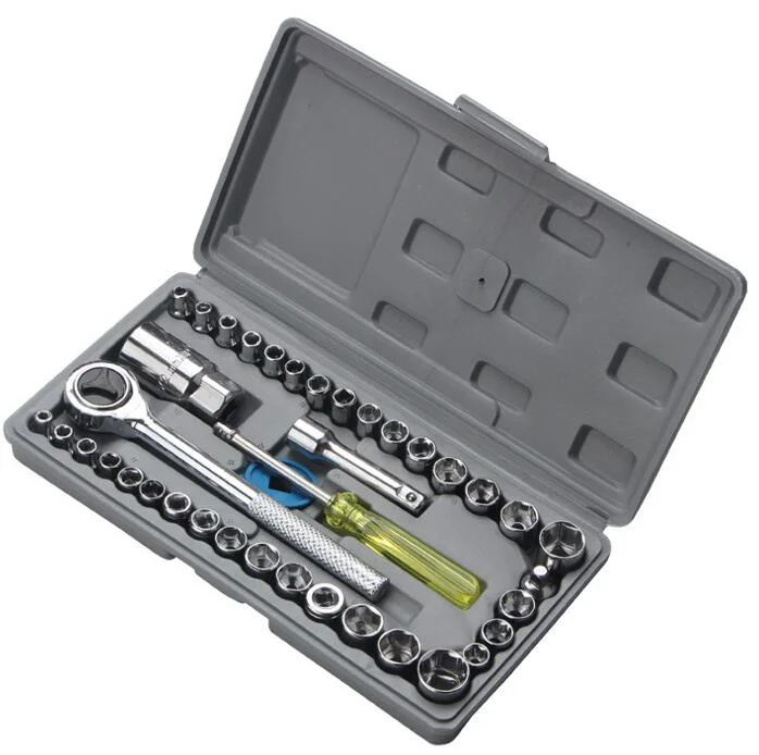 40 Sets of Car and Motorcycle Tools Socket Set Spot Wholesale/Supplier Wrench Sleeve Combination