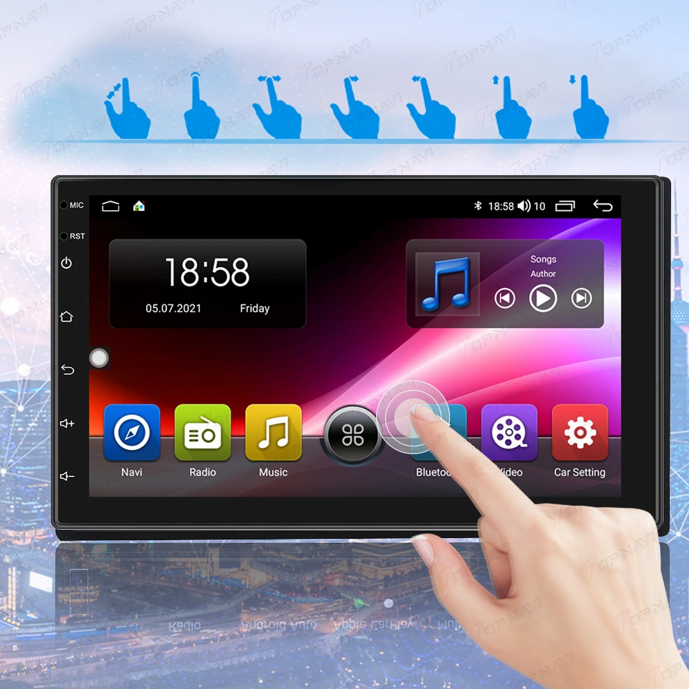 7 Universal polegada Rádio 2DIN Carplay Sem Fio estéreo para automóvel a tela de toque de navegação GPS Android Market Auto Electronics aluguer de DVD