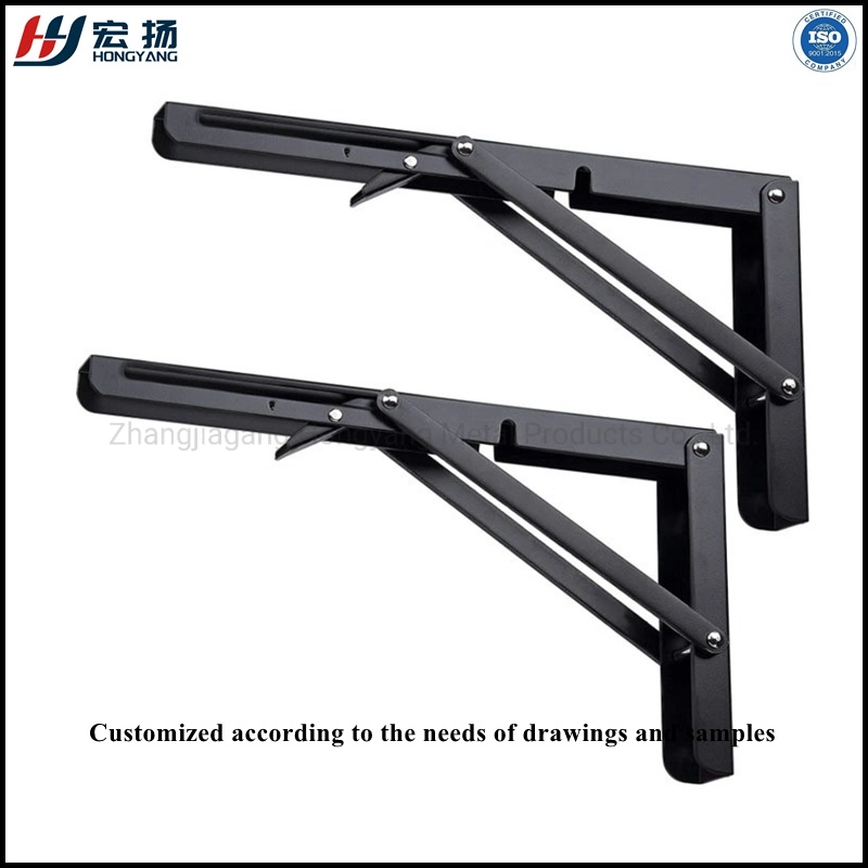 90 Degree Triangle Adjustable Stainless Steel L Angle Wall Mounting Shelf Metal Folding Table Bracket