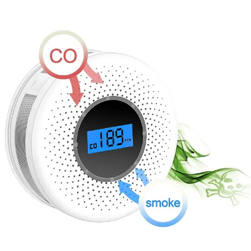 Detector de monóxido de carbono automático independente, operado a bateria Co Sensor de alarme para uso doméstico