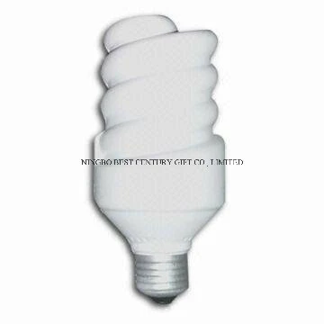 PU Energy-Saving Lamp Shape Stress Reliever for Promotional or Giveaways