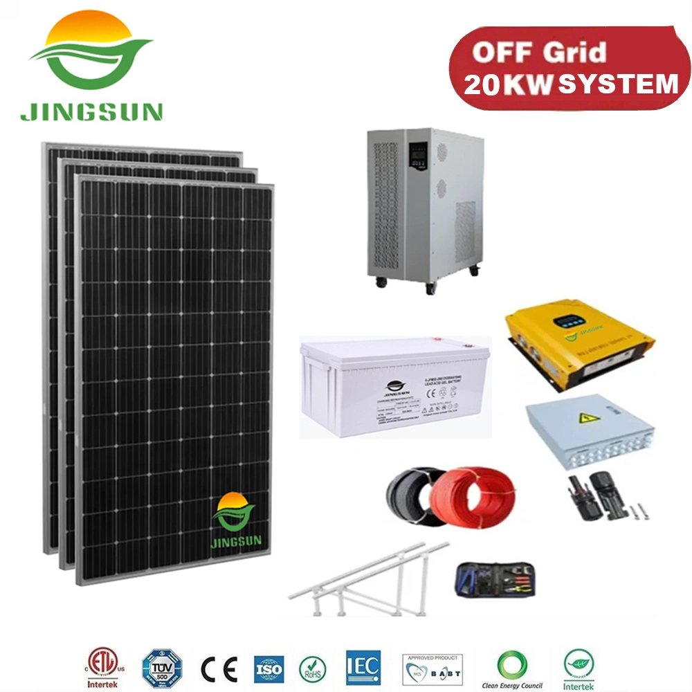 Jingsun Venta caliente fuera de la red completa de 20kw de potencia Inicio Sistema Solar