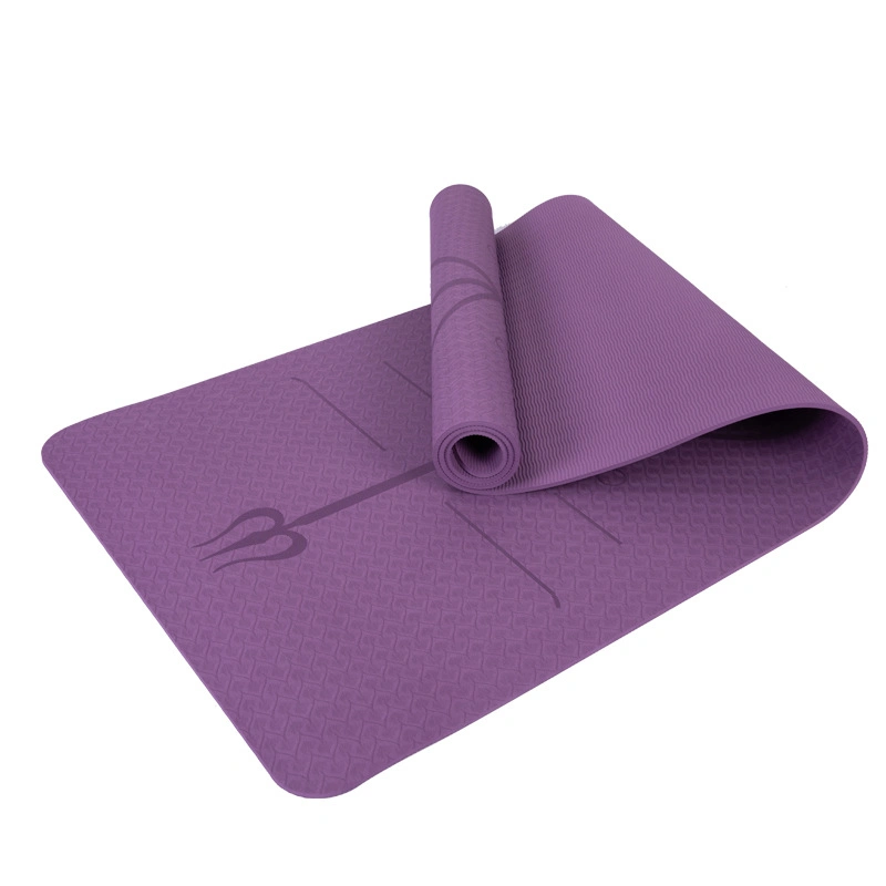 Women Alignment Marks Eco Friendly TPE Fitness Yoga Exercise Mat