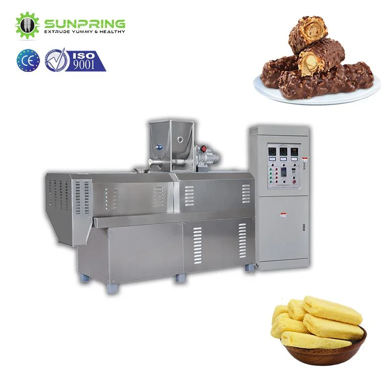 More Than 10 Years Core Filling Snacks Machine Puff Food Extruder + Pillow Core Filling Machine + Automatic Core Filling Snacks Making Machine