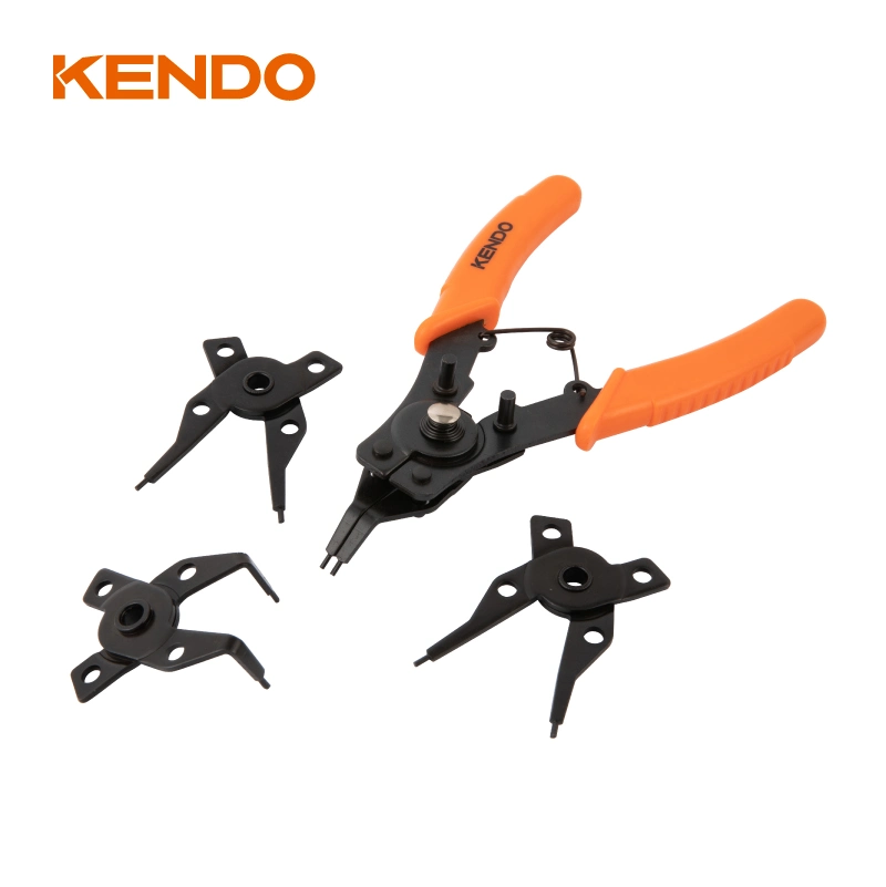 Kendo High Efficiency, Lower Workload, Fatigue Free Professional 4 in 1 Circlip Pliers Set
