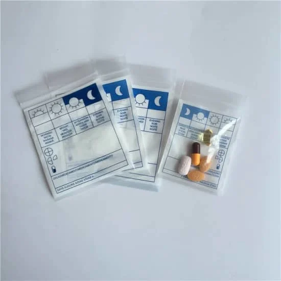 Customized 100% LDPE Tablet Envelope Plastic Medicine Envelope