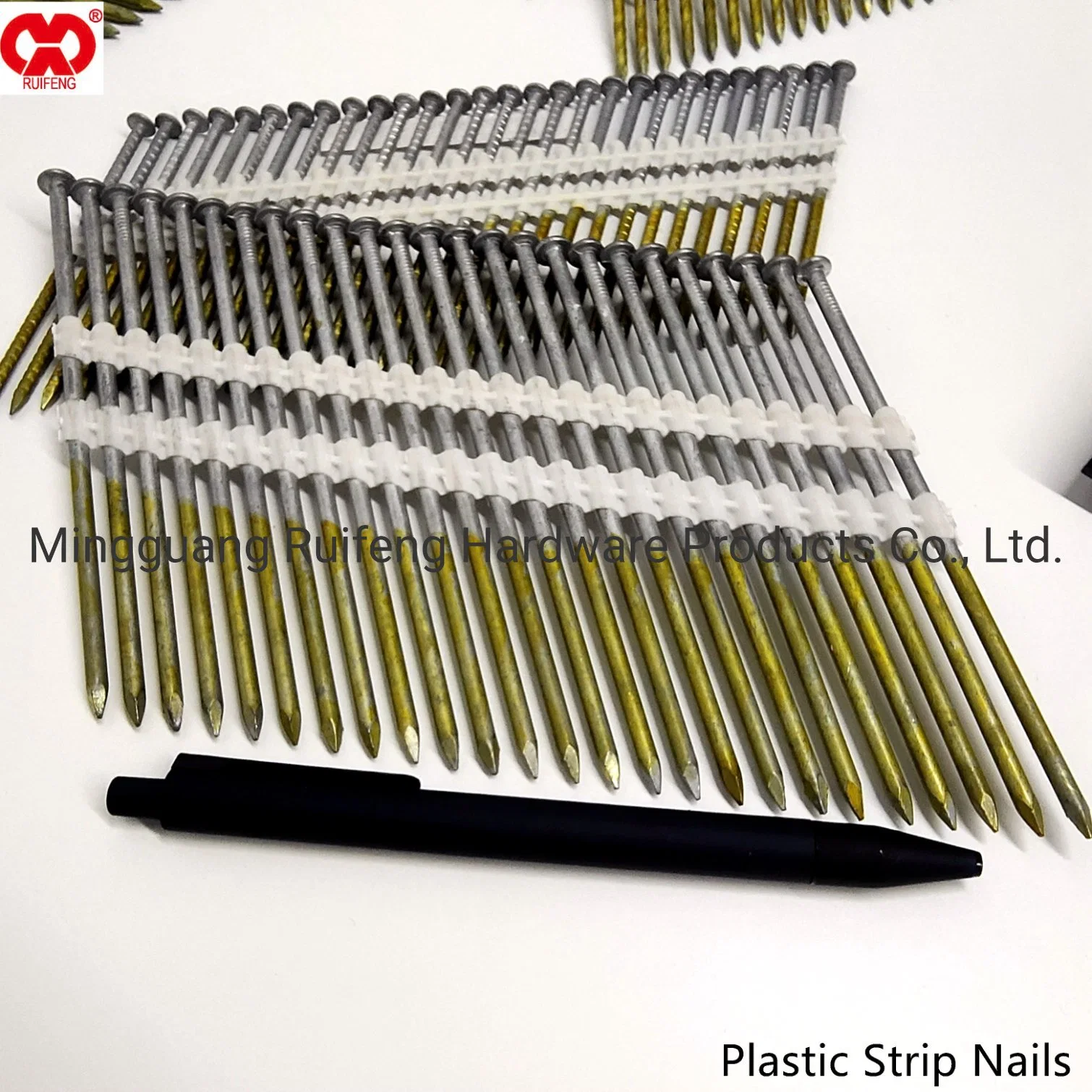 Wholesale/Supplier Supplier Stock Lot Nail and Staple Products- 3.9*130 Plastic Strip Nail.