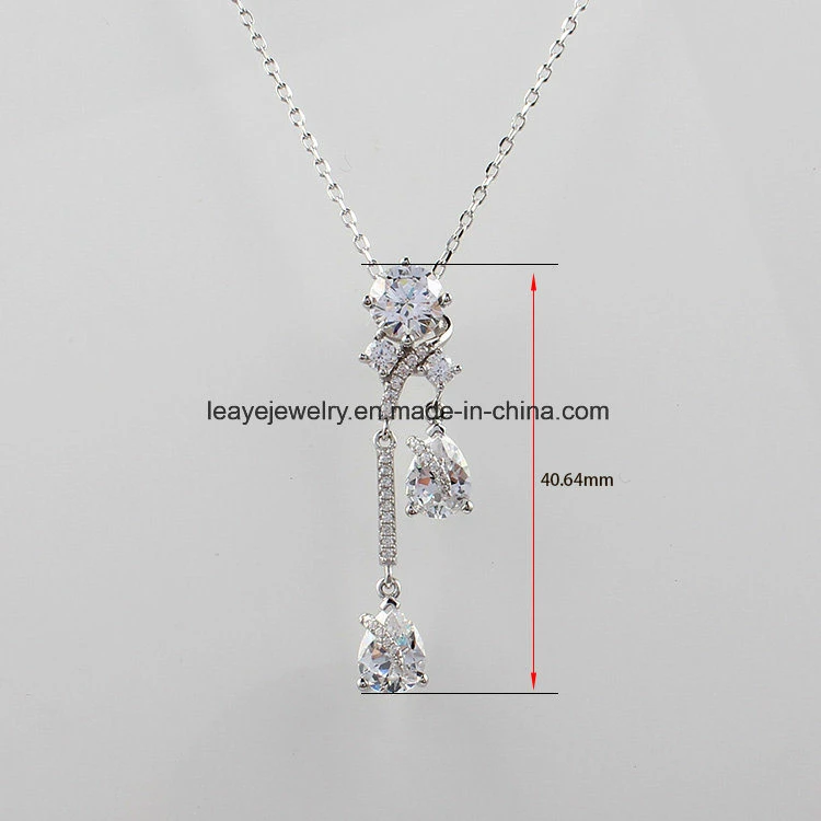 High Quality Silver Jewelry 925 Necklace with Stone