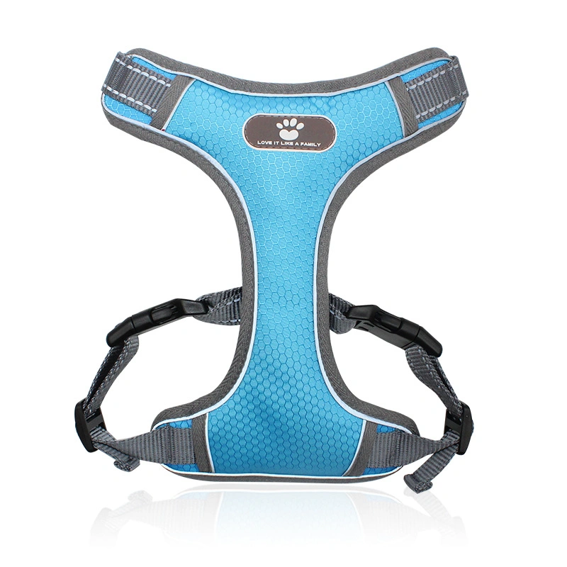 Spot Großhandel Neue Pet Mesh Atmungsaktive Big Dog Brust Harness Hundegeschirr Im Weste-Stil