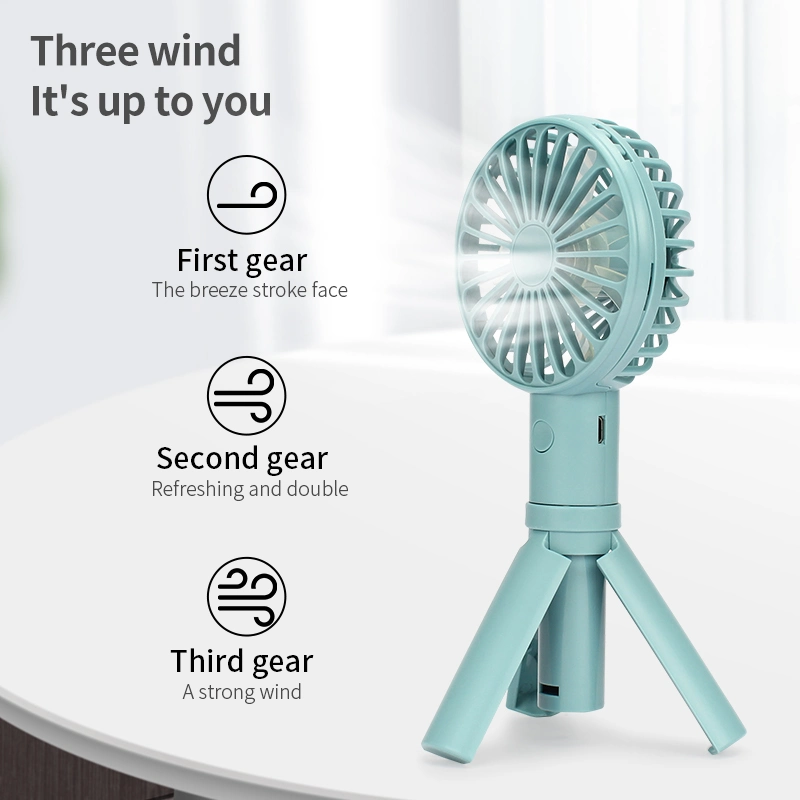 Glass Water Cup Set Tripod Handheld Mini Fan