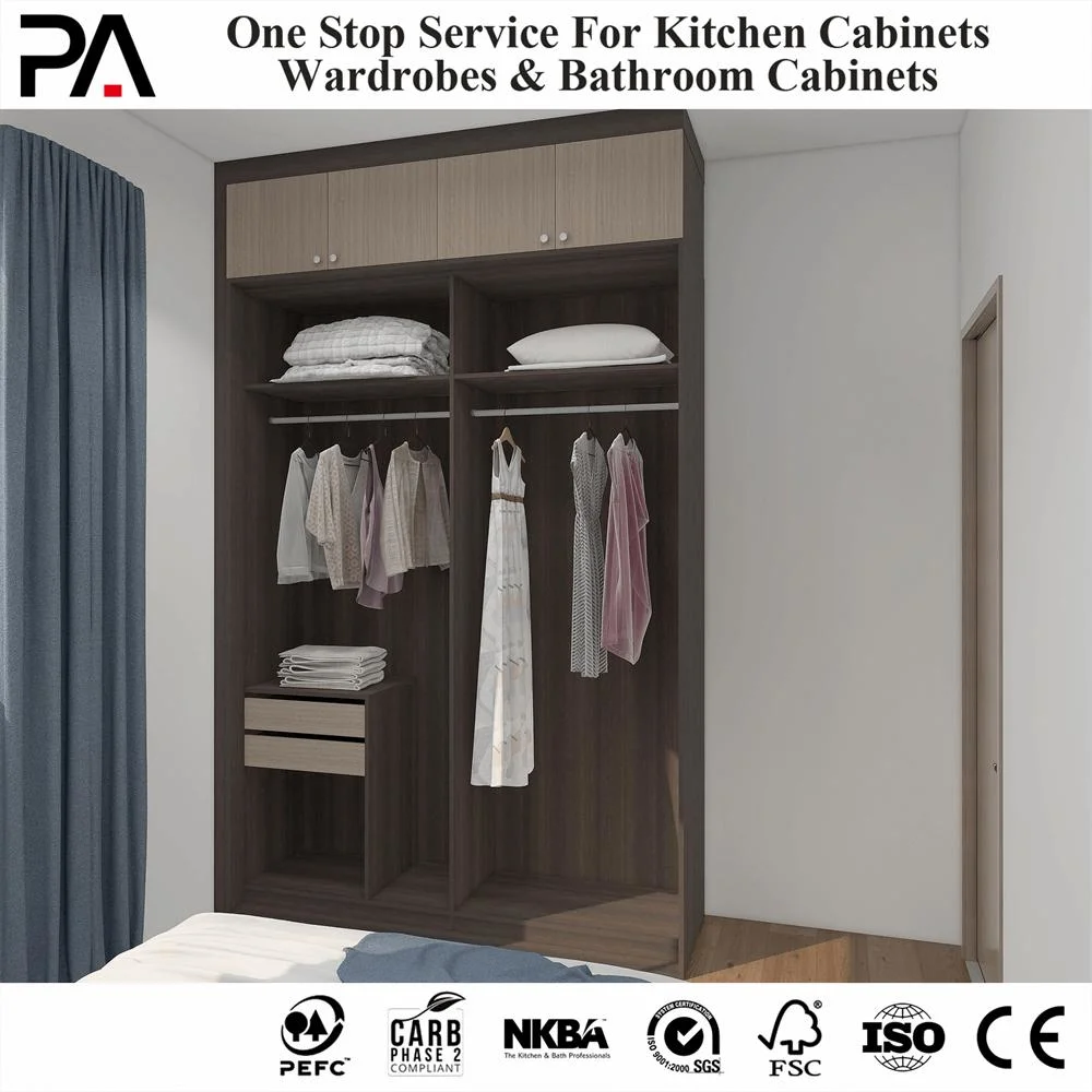 New Design Bedroom Furniture Wooden Closet Wardrobe