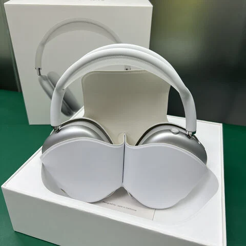 Nova chegada 1:1 réplica para Max Silver Color com logotipo suporte de fone de ouvido Real ANC Siri e número de série Earphone sem fio