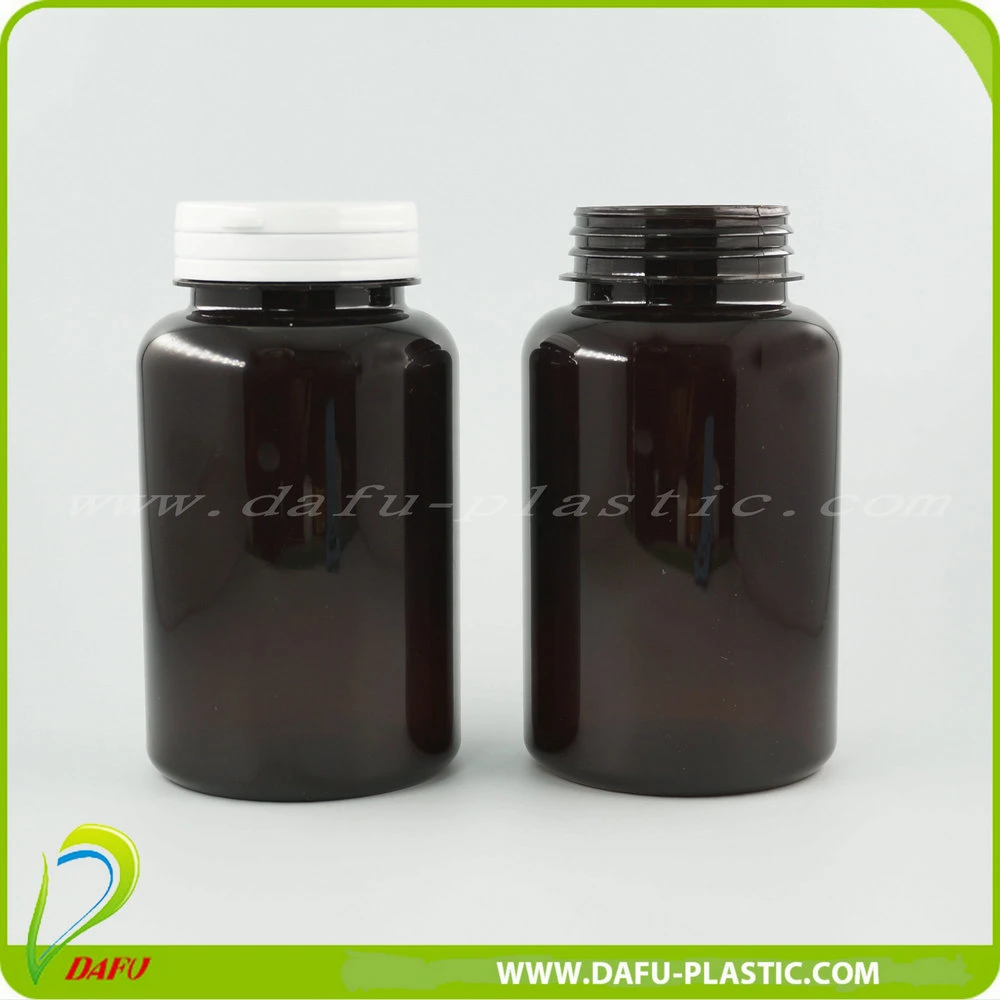 Customized 250ml Pet Capsules Plastic Pill Bottle with Tearing Cap