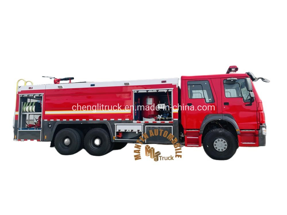 HOWO 6X4 10000 Liters 12000 Liters 14000 Liters Fire Engine for Mine Use