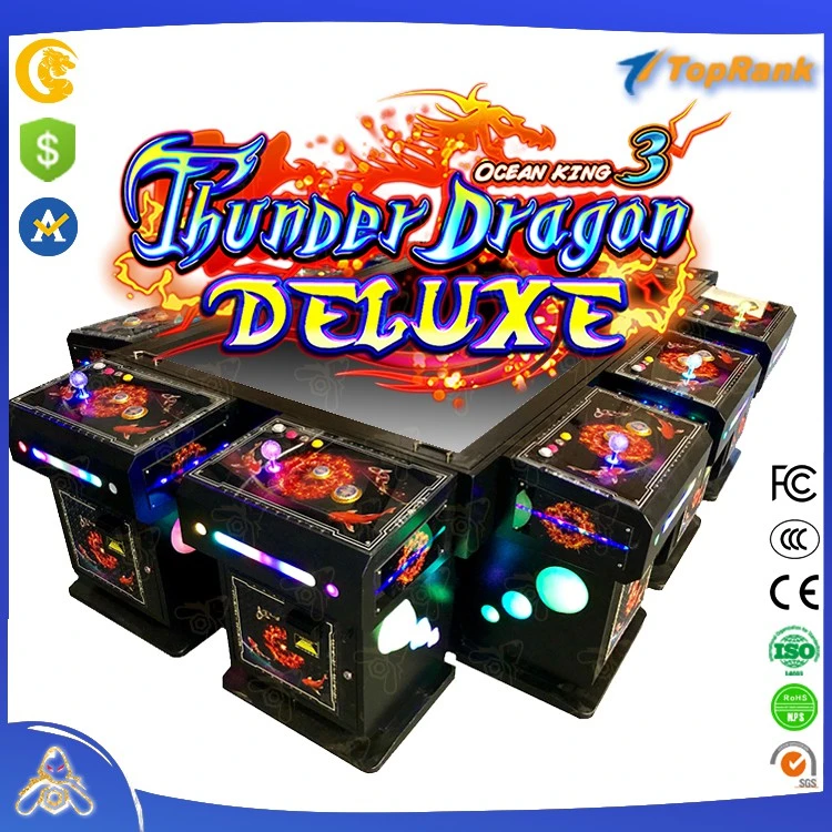 High Holding Interior Big Online Casino Gambling Tables Arcade Amusement 100 polegadas 10 jogador caçador de peixe Gaming Machine Thunder Dragon Deluxe