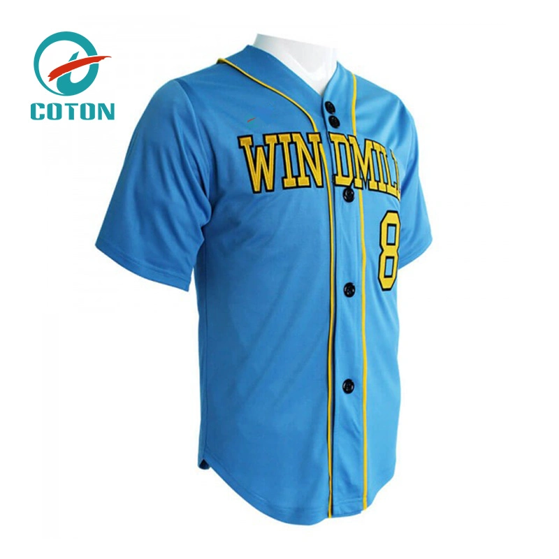 Custom USA Name Print OEM Sublimated Polyester Cheap Baseball Jerseys