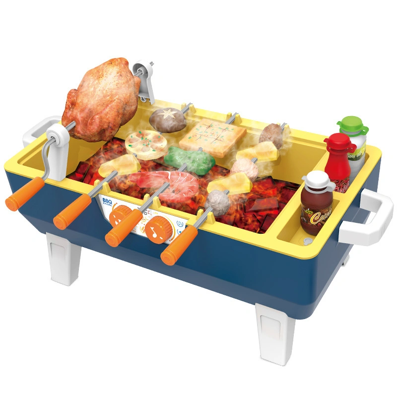 Multifunctional Large Barbecue BBQ Rotating Sound Effects Children's Play House Educational Toys