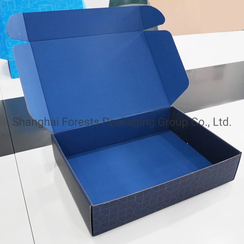 Wholesale Custom Printing Blue Corrugated Apparel Garment Consumer Electronic Device Custom Packaging Boxes