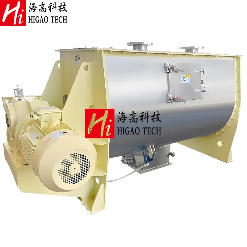 50-20000L Industrial Horizontal Ribbon Mixer Blender for Poultry Manure Fermentation