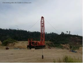 Tipo de rastreador! Perforación de pozos de agua Rig 300m Depth motor diésel impulsado con cabezal de potencia giratorio