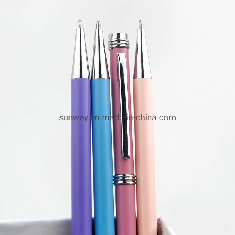 Medium Tip Company Logo Promotional Metal Hotel Ball Point Pens