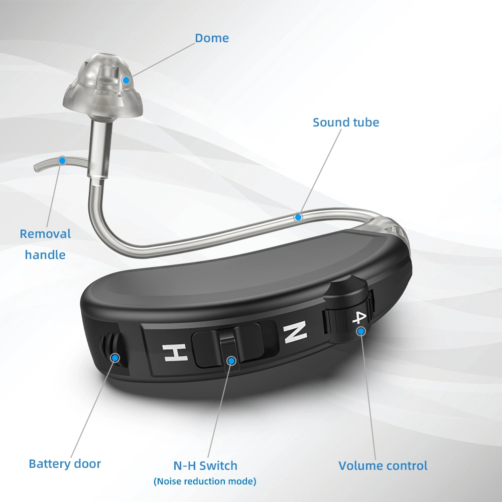 OTC Audífono digital de la oreja ajustables amplificador de sonido al aire libre audífonos