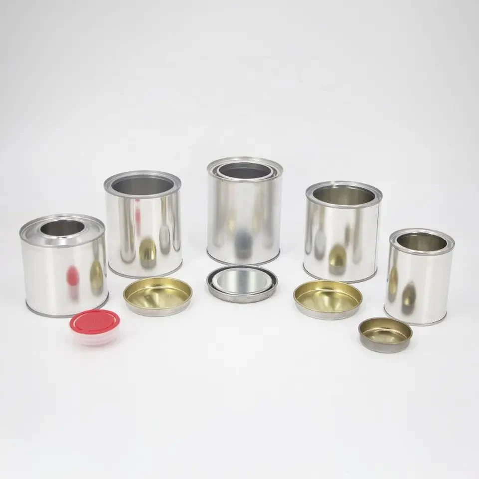 Paint Tin Cans Packaging Containers Round Metal Industrial Paint Glue Packing Tin Cans