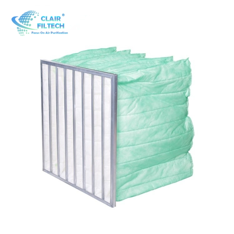 Large Dust Holding Primary/Medium Efficiency Dust Bag Air Filter Multi Pocket Filter Bag for Ventilation System