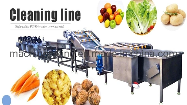 Industrial Fresh Vegetable Fruits Cleaning Processing Machinery