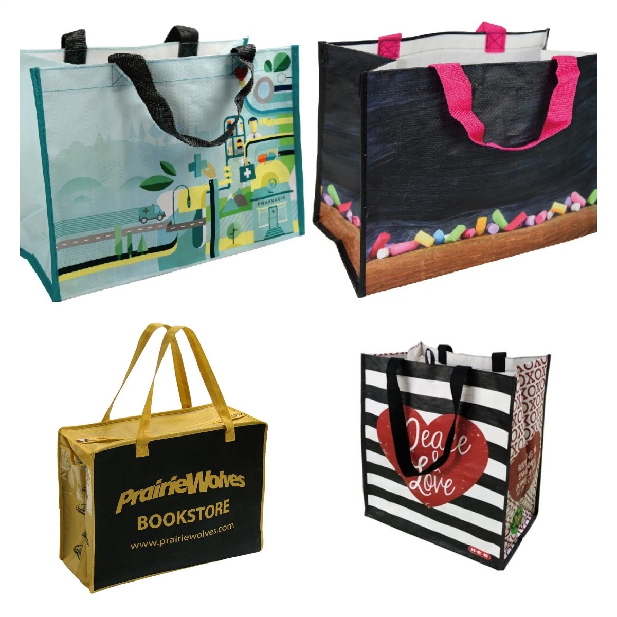 Wholesale 2020 New Style / Recyclable Eco Friendly Paper Laminated PP Woven Bags