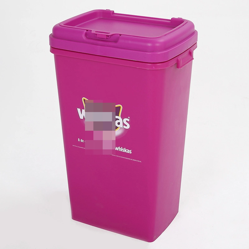 Big Capacaity OEM Plastic Pet Food Barrel Container with Logo Printing