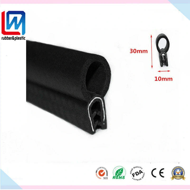 Top Side Bubble Black EPDM Rubber Sealing Strip for Automotive Trunk