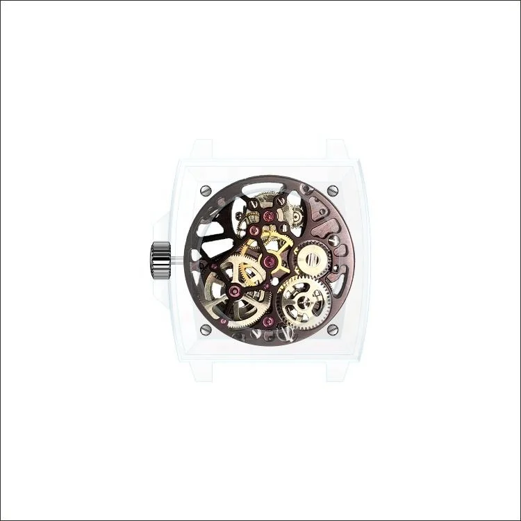 Luxus Tourbillon Uhr Transparente Uhr Saphir Gehäuse Uhr