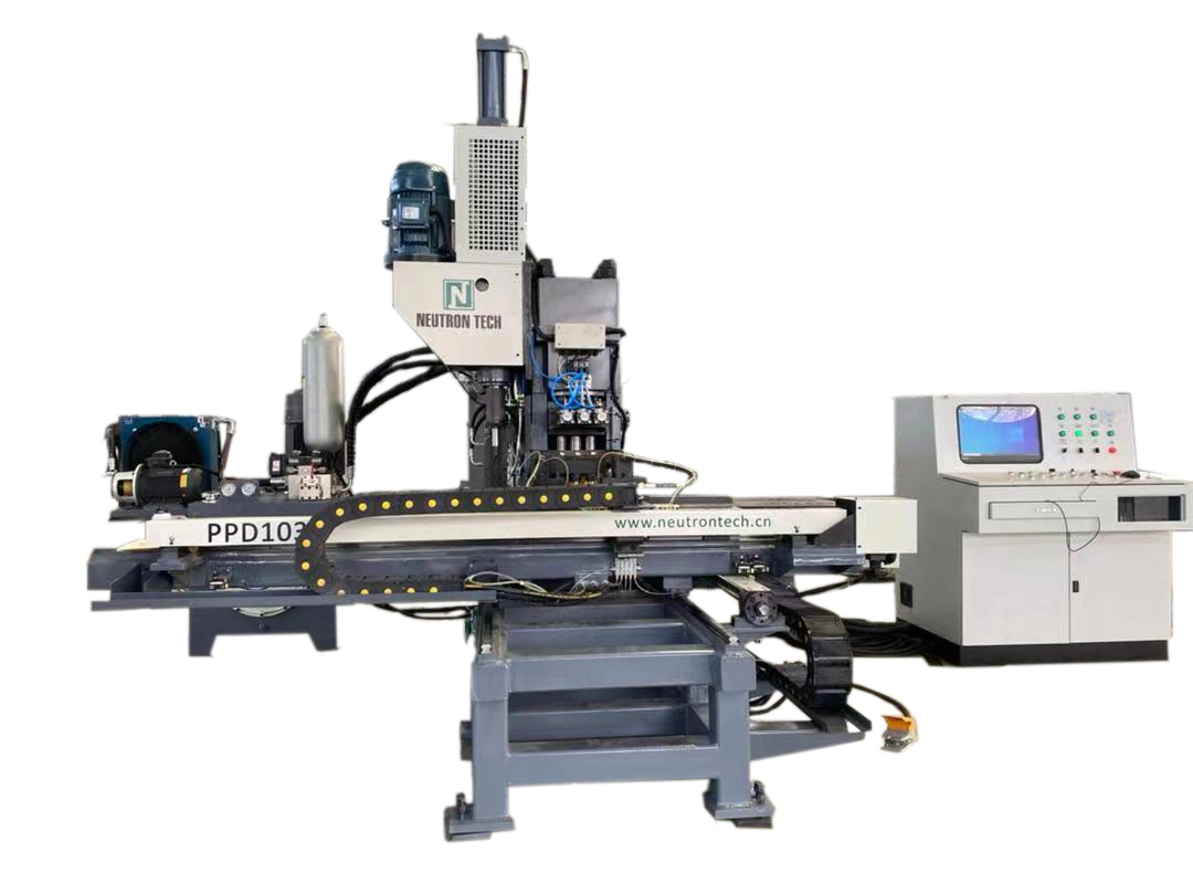 CNC Hochgeschwindigkeits-hydraulische Platte Stahl Stanzmarkierung Bohrmaschine Produktionslinie Verarbeitungsgeräte Stahl Stanzen Stahl Bohren