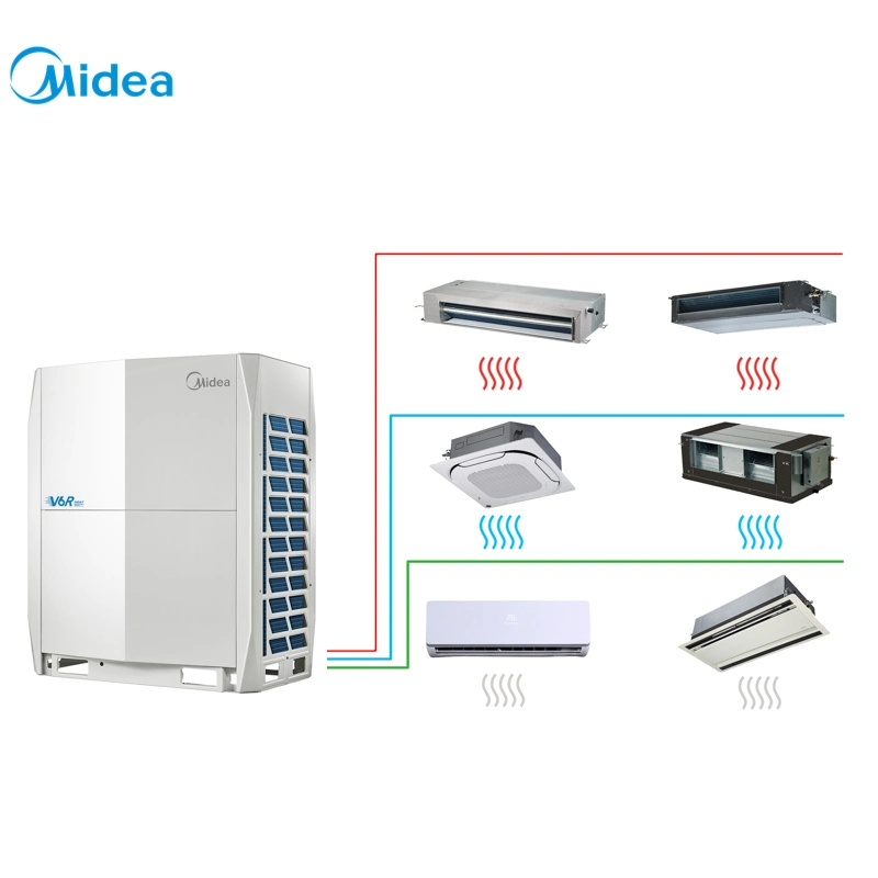 Midea Vrv R410A Série V6 de la pompe à chaleur air conditionné Unités intérieure et extérieure pour Bank Building