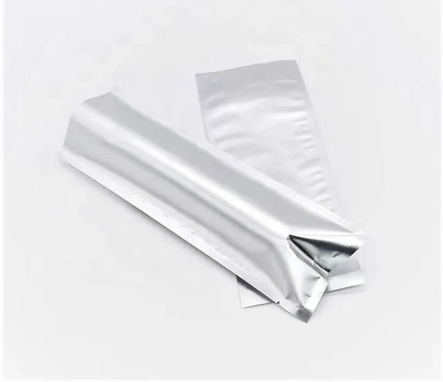 Silver Food Grade Vacuum Heat Three Side Sealable Aluminum Foil Bag Open Top Mylar Foil Packing Pouches Bulk Smell Proof Package