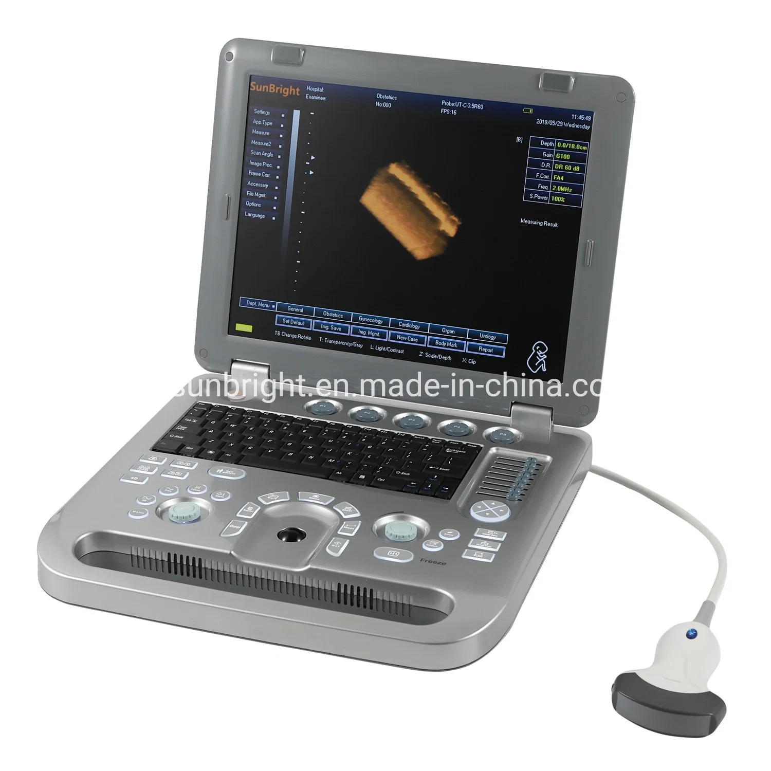 Full Digital B Mode Ultrasound Doppler 3D Medical Ultrasound Machine Diagnostic System