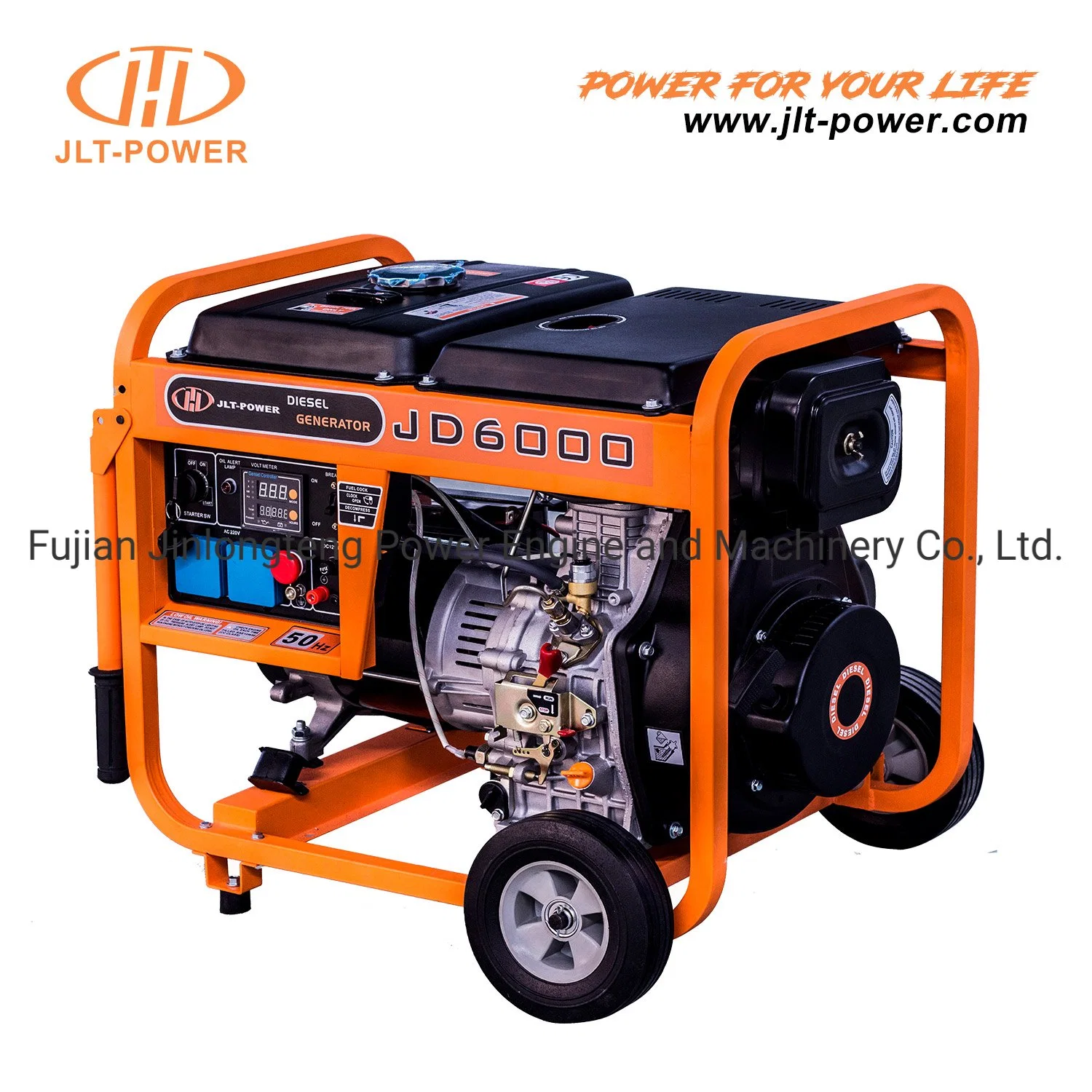 Small Open Frame Kipor Type Diesel Generator Low Price Portable Mobile Power 2kw 2kVA 5kw 5kVA 6kw 6kVA 7kw 7kVA with Key Start, Hand and Wheels