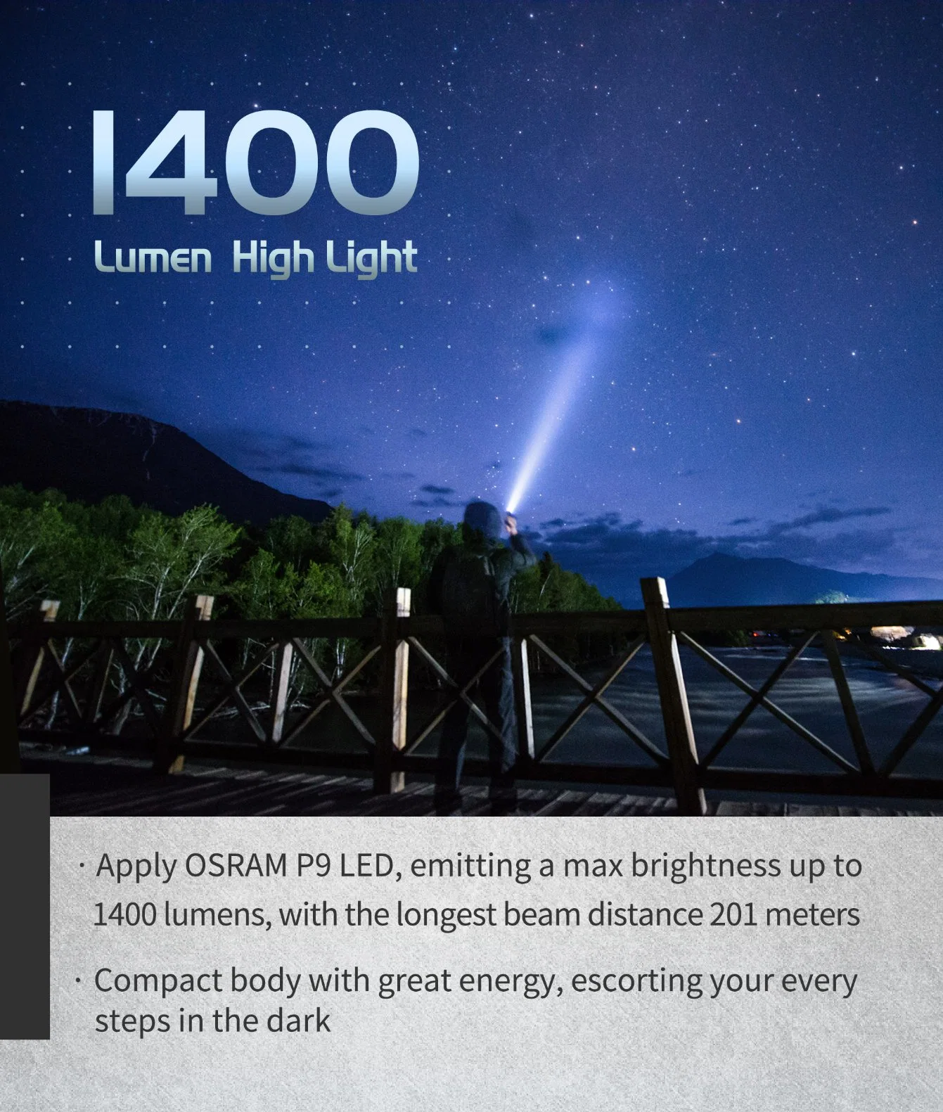 Nextorch E51 Xml T6 LED Flashlight 1400lm Camping Hunting