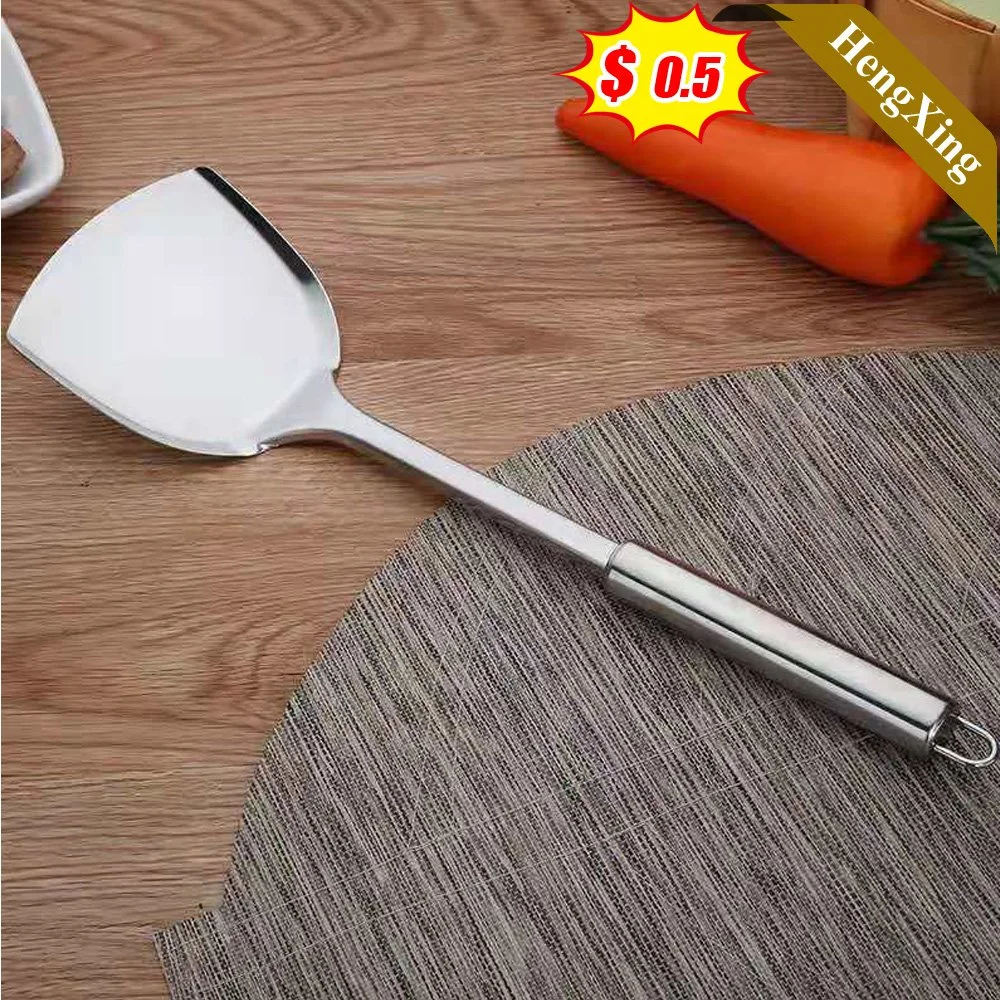 Simple Kitchen Appliance Cooking Tool Kitchen Utensil Set with Wooden Handle Stainless Steel Kitchenware (UL-22FD227)