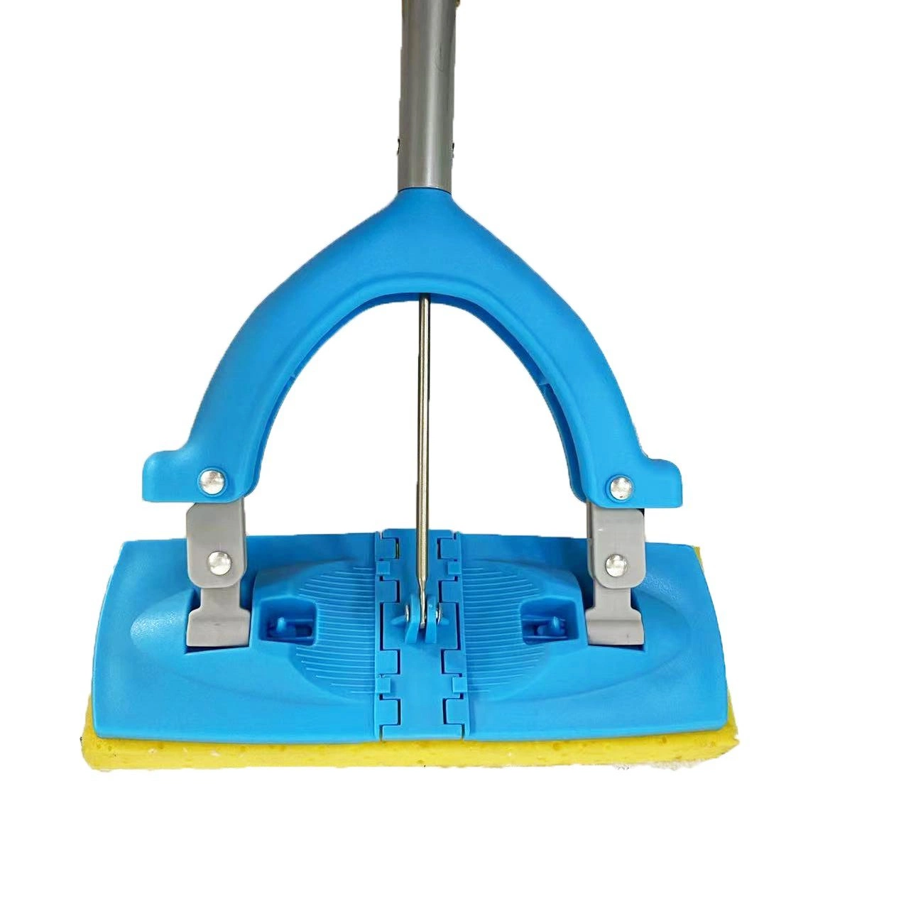 Microfiber and Sponge Mop Flat Mop Telescopic Steel Handle Mop Sponge Pad Home Cleaning