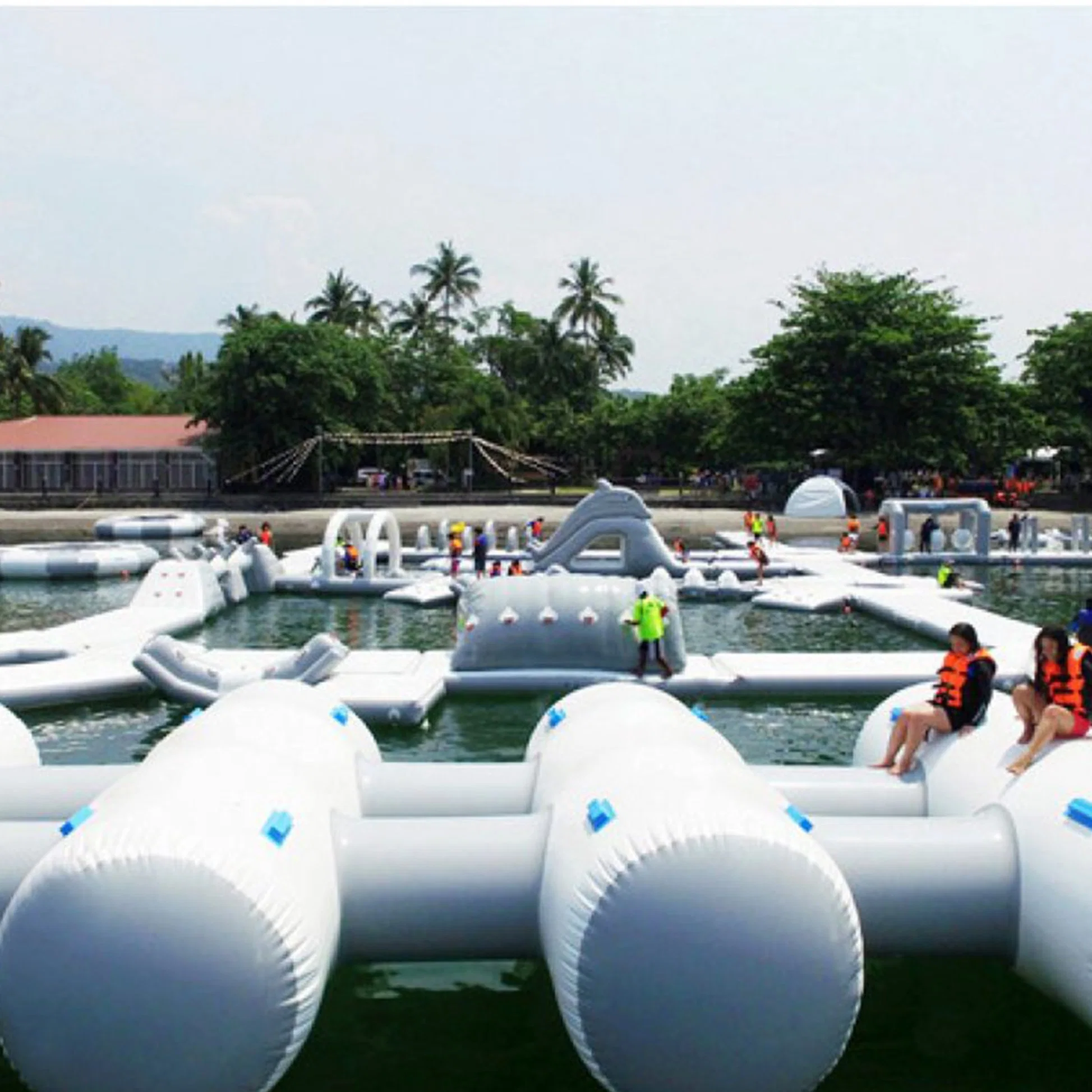 Inflatable Water Park for Kids Inflatable Floating Water Park Obstacle Parque de Diversões Course for Adult