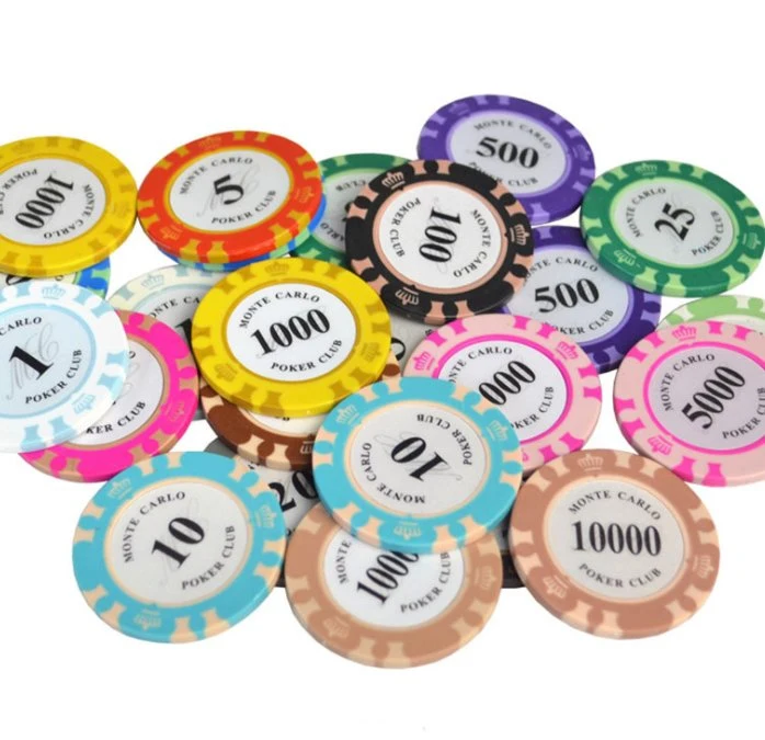 100PCS Poker Chips Set with Box 14G Clay/Ceramic Chips Set Texas Hold&prime; Em Poker Chips Casino Coins