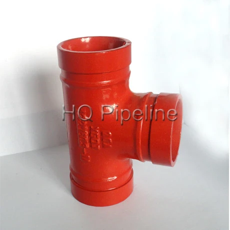 UL/FM Ductile Iron Grooved Pipe Fittings Equal Tee