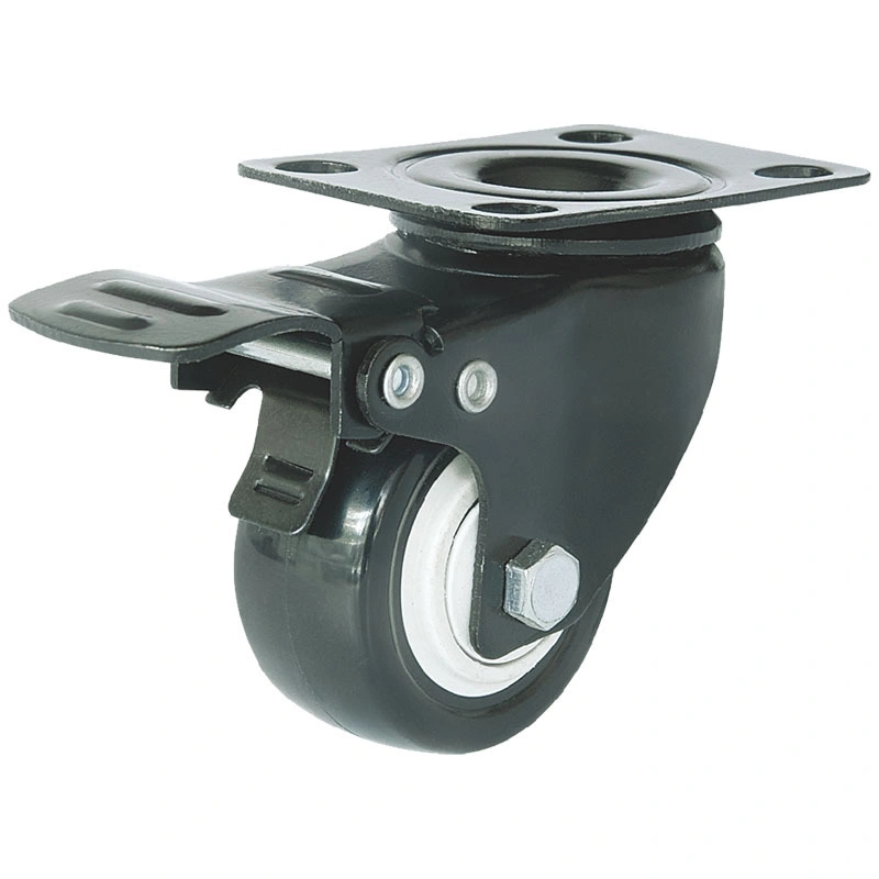 Industrial Rubber Wheel Caster with Brake