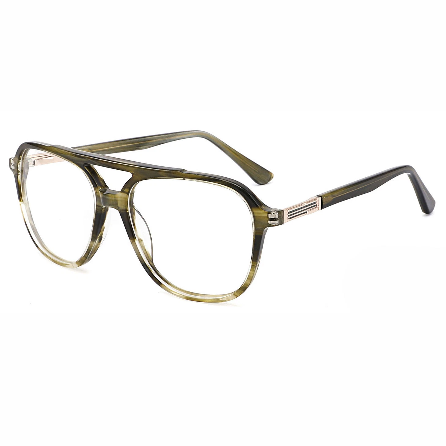 Gafas de ojos al por mayor Acetate Moda Demi Muti-Color para hombres Retro Marcos ópticos