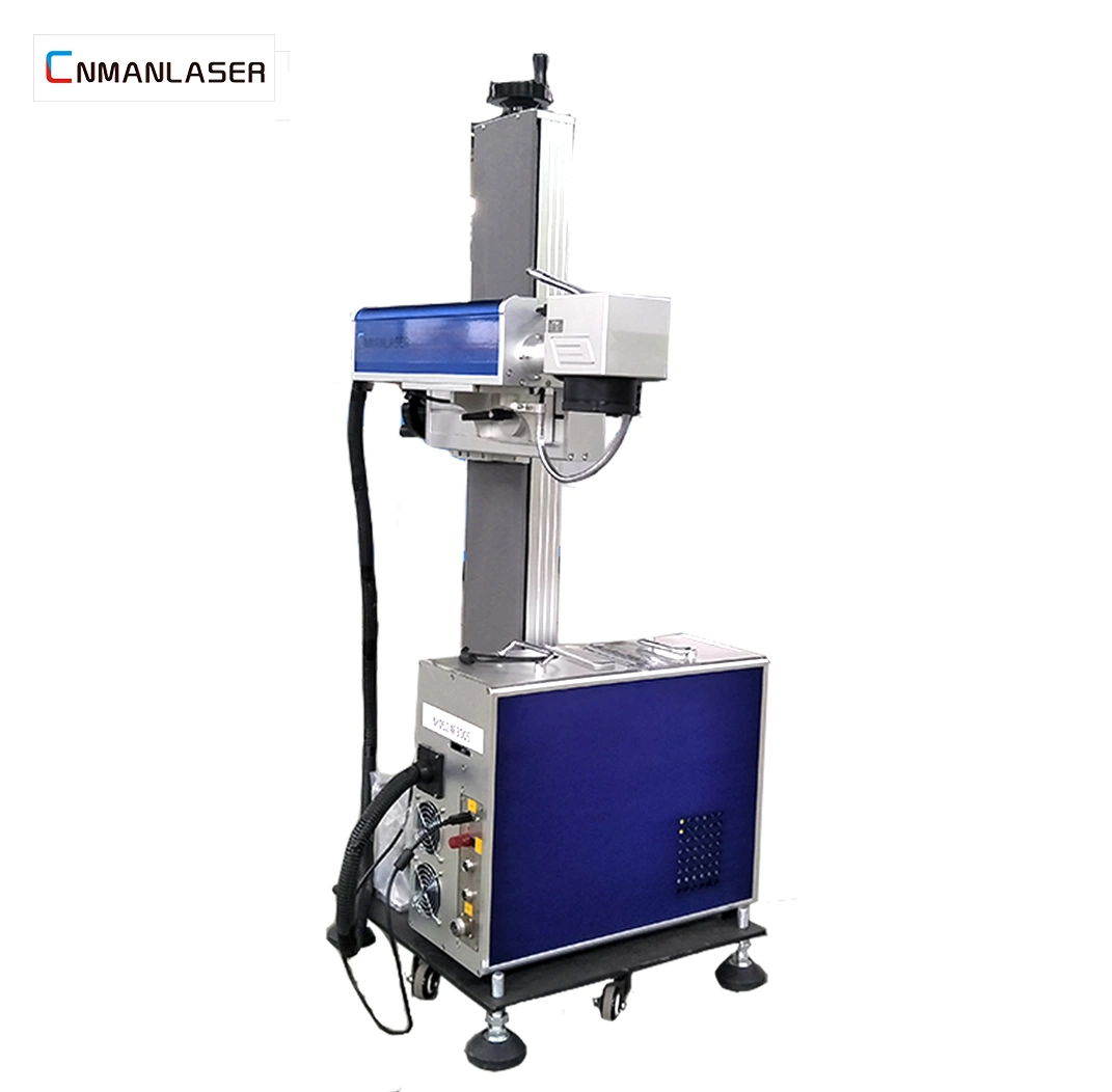 Flying Fiber Laser Marking Machine for Glass Cloth Steel Jewelry