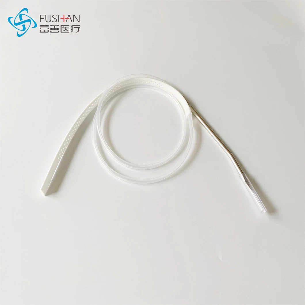 Le drainage de plaie de la série marque Fushan 100 % Silicone de qualité médicale Perfortated 120 cm de longueur de tube de drainage avec la CE et l'ISO